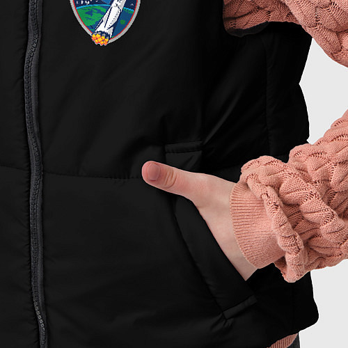 Детский жилет Nasa space logo steel / 3D-Черный – фото 5