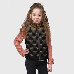 Детский жилет Лакшери текстура из натуральной кожи, цвет: 3D-черный — фото 2