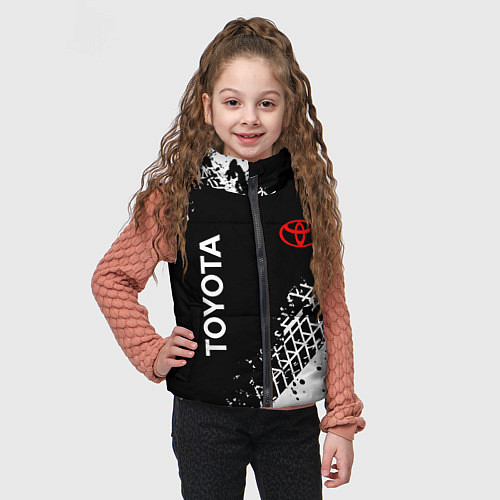 Детский жилет Тойота: следы от шин / 3D-Красный – фото 3