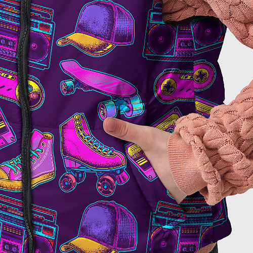 Детский жилет Ретро 80 атрибутика / 3D-Светло-серый – фото 5