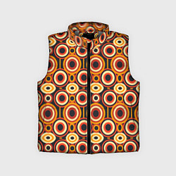 Детский жилет Африканские узоры круги, цвет: 3D-светло-серый