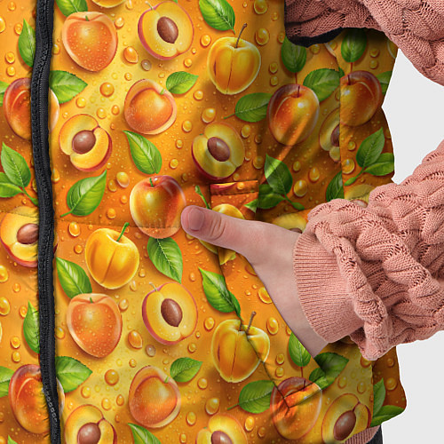 Детский жилет Сочные сладкие абрикосы паттерн / 3D-Красный – фото 5