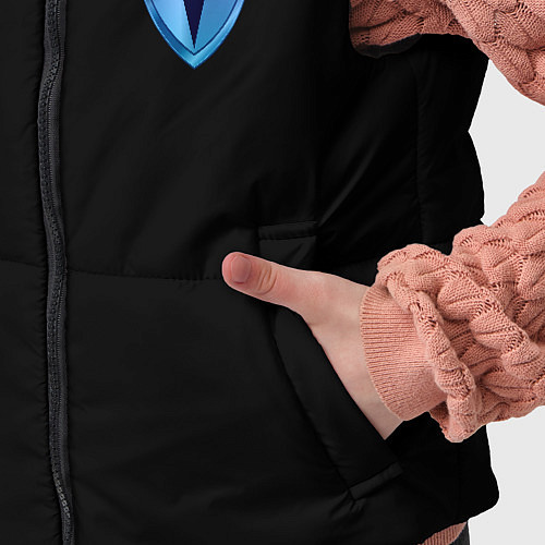 Детский жилет Tesla logo neon / 3D-Черный – фото 5