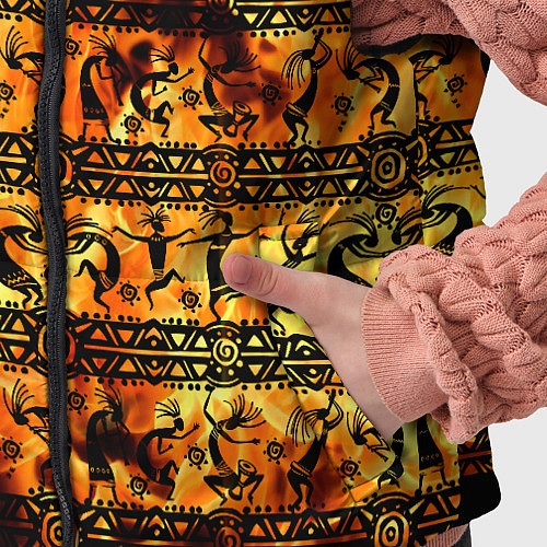 Детский жилет Кокопелли - танцы в огне / 3D-Черный – фото 5