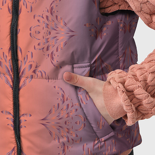 Детский жилет Векторные узоры / 3D-Светло-серый – фото 5