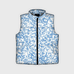 Детский жилет Пёстрый бело-голубой