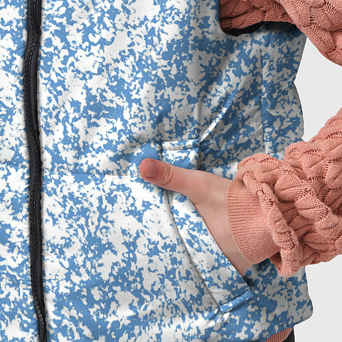 Детский жилет Пёстрый бело-голубой / 3D-Светло-серый – фото 5