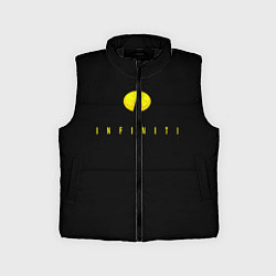 Детский жилет Infiniti logo yellow, цвет: 3D-черный