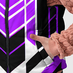 Детский жилет Purple and black stripes on a white background, цвет: 3D-светло-серый — фото 2