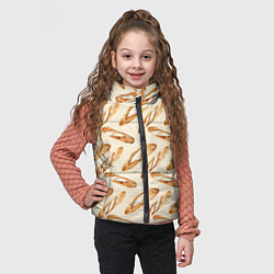 Детский жилет The baguette pattern, цвет: 3D-светло-серый — фото 2