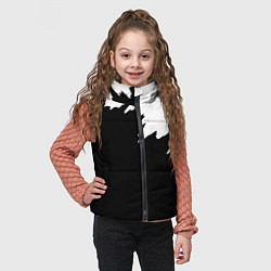 Детский жилет Просто краска черно белая, цвет: 3D-красный — фото 2