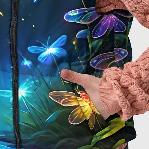 Детский жилет Сказочный лес - бабочки / 3D-Черный – фото 5