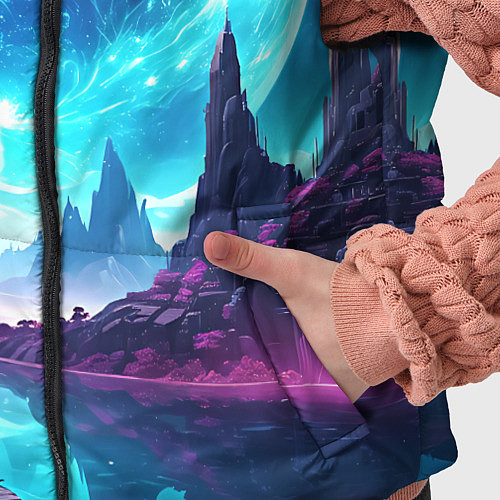 Детский жилет Космический пейзаж - планеты / 3D-Черный – фото 5