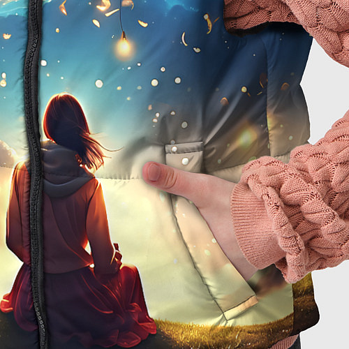 Детский жилет Небесный пейзаж - сюрреализм / 3D-Черный – фото 5