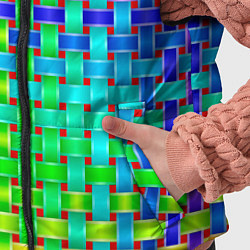 Детский жилет Переплетенные радужные ленты, цвет: 3D-красный — фото 2