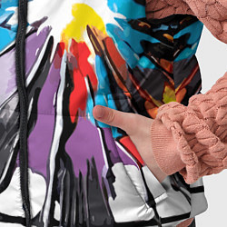 Детский жилет Кляксы краски - абстракция, цвет: 3D-светло-серый — фото 2