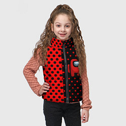 Детский жилет Among us geometry dot, цвет: 3D-красный — фото 2