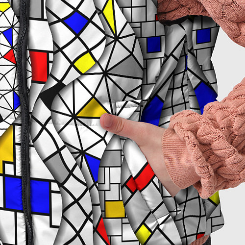 Детский жилет Абстракция цветных прямоугольников Пит Мондриан / 3D-Красный – фото 5