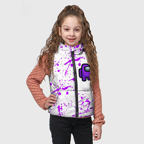 Детский жилет Among us neon colors game / 3D-Красный – фото 3