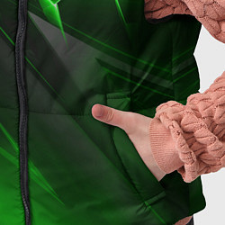 Детский жилет Яркая зеленая объемная абстракция, цвет: 3D-черный — фото 2