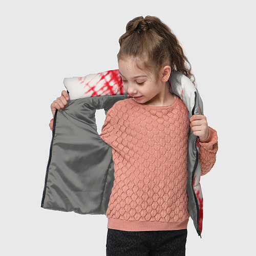 Детский жилет Тай-дай бело-красный / 3D-Светло-серый – фото 4