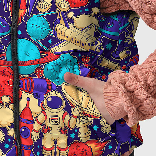 Детский жилет Космические мультяшные персонажи / 3D-Красный – фото 5