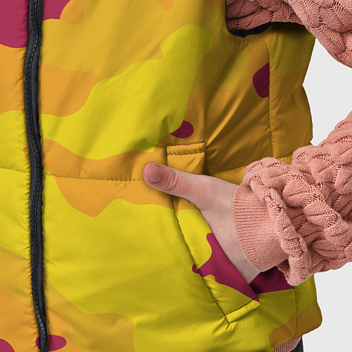 Детский жилет Камуфляж золото текстура / 3D-Светло-серый – фото 5