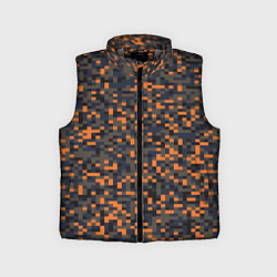 Детский жилет Пиксели камуфляжная текстура, цвет: 3D-светло-серый