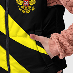 Детский жилет Россия текстура жёлтый, цвет: 3D-красный — фото 2