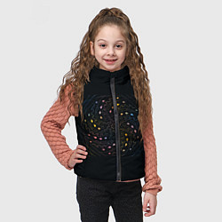Детский жилет Мандала на черном фоне, цвет: 3D-черный — фото 2