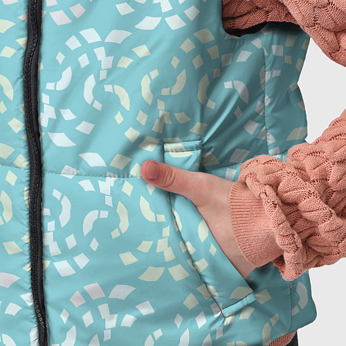 Детский жилет Мозаика на голубом / 3D-Черный – фото 5