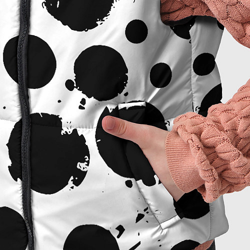 Детский жилет Abstract black blots - ai art fantasy / 3D-Красный – фото 5