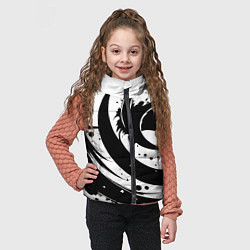 Детский жилет Ai art black and white abstraction, цвет: 3D-светло-серый — фото 2