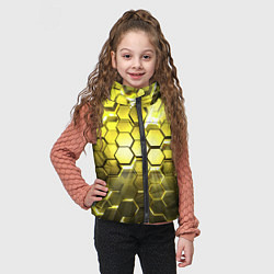 Детский жилет Золотые соты, цвет: 3D-черный — фото 2