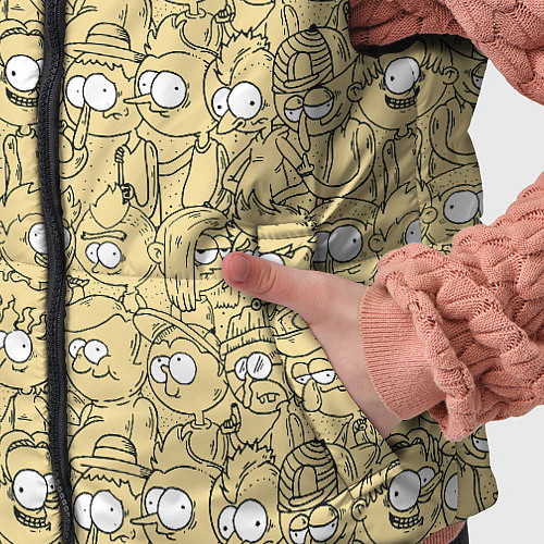 Детский жилет Дудл человечки носатые - паттерн / 3D-Светло-серый – фото 5