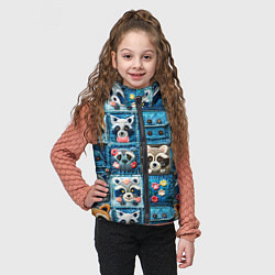 Детский жилет Пэчворк с энотами, цвет: 3D-светло-серый — фото 2
