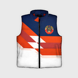 Детский жилет СССР спорт геометрия, цвет: 3D-красный