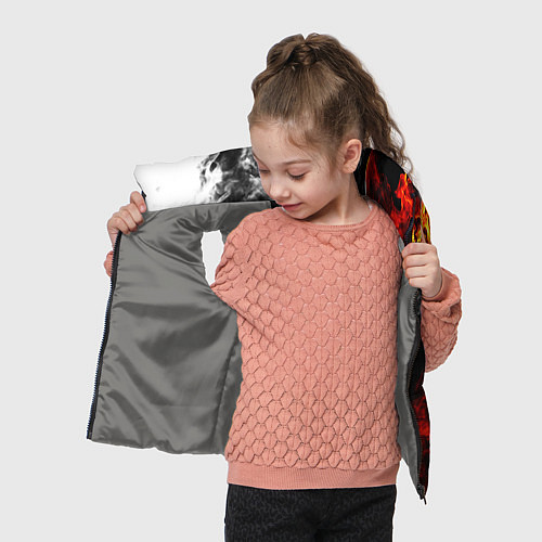 Детский жилет Битва дыма и огня / 3D-Светло-серый – фото 4