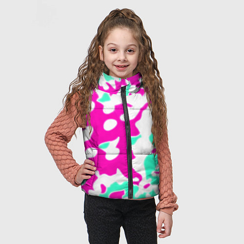 Детский жилет Текстура камуфляж детский / 3D-Красный – фото 3