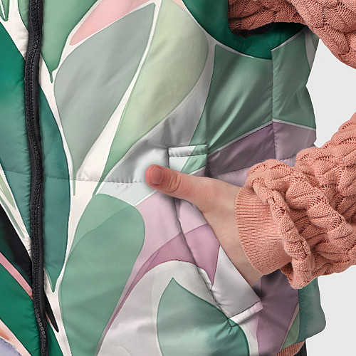 Детский жилет Листья акварель / 3D-Черный – фото 5