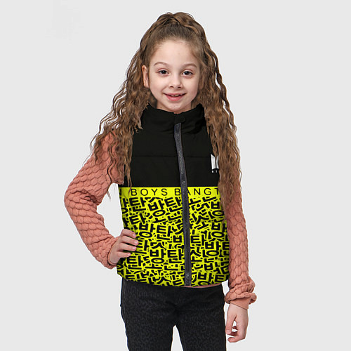 Детский жилет BTS pattern kpop / 3D-Красный – фото 3