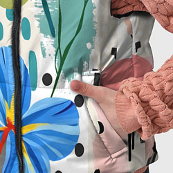 Детский жилет Цветы горошек абстракция, цвет: 3D-светло-серый — фото 2