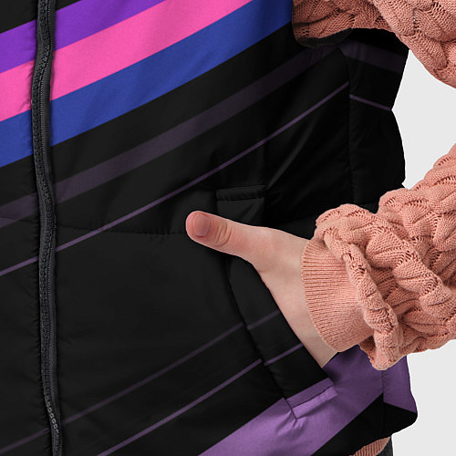 Детский жилет Неоновые полосы / 3D-Светло-серый – фото 5