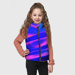 Детский жилет Неоновые волны градиент, цвет: 3D-светло-серый — фото 2