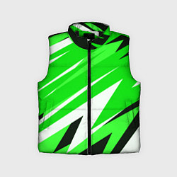 Детский жилет Geometry stripes green, цвет: 3D-черный