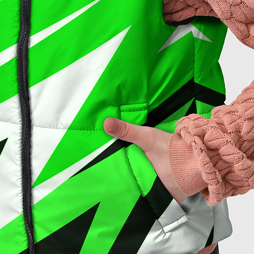 Детский жилет Geometry stripes green / 3D-Черный – фото 5