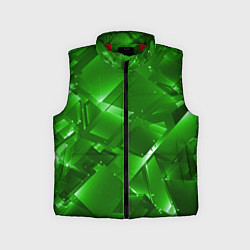 Детский жилет Прозрачная изумрудная геометрия, цвет: 3D-красный
