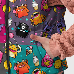 Детский жилет Монстрики с крошечной едой, цвет: 3D-черный — фото 2