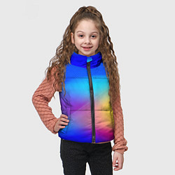Детский жилет Линии геометрии градиент, цвет: 3D-светло-серый — фото 2