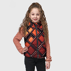 Детский жилет Геометрия карбон, цвет: 3D-черный — фото 2